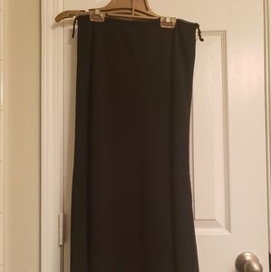 Crepe black long skirt